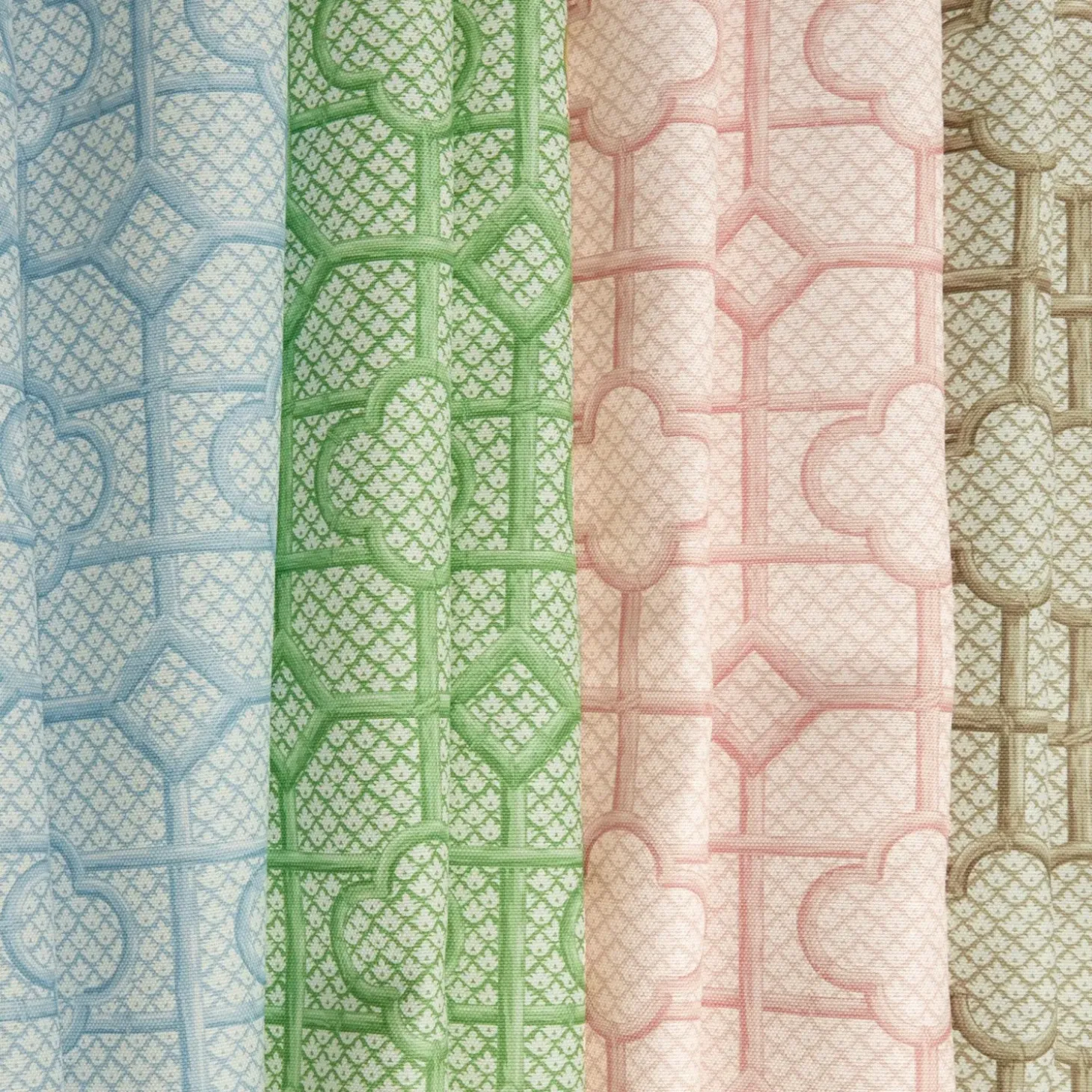 Pink Bamboo Trellis Fabric