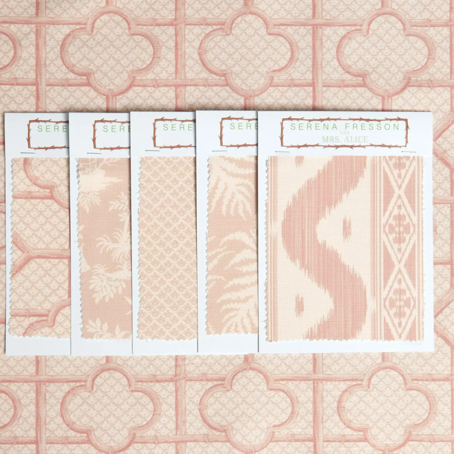 Pink Bamboo Trellis Fabric