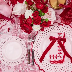 Pink Basketweave Starter Plate