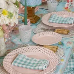 Pink Basketweave Starter Plate (Set of 4)