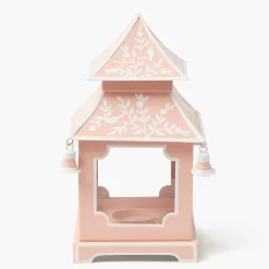 Pink Chinoiserie Pagoda Lantern