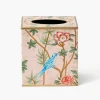 Pink Chinoiserie Tole Tissue Box