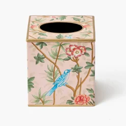 Pink Chinoiserie Tole Tissue Box