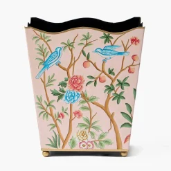 Pink Chinosierie Tole Bin
