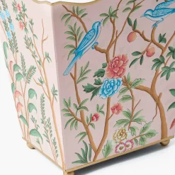 Pink Chinosierie Tole Bin