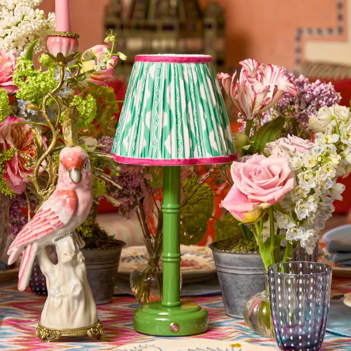 Pink Cockatiel Candle Holder