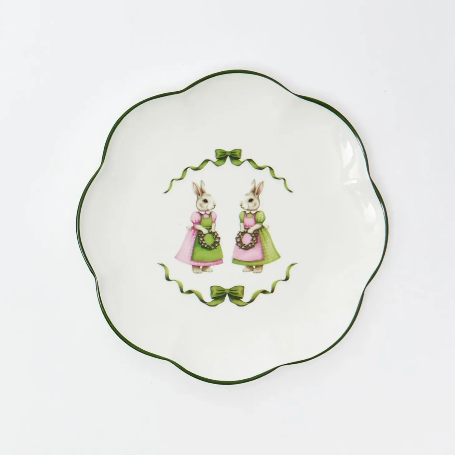 Pink Cottontail Bunny Starter Plate