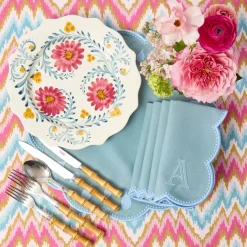 Pink Flowers Dinner Plates (Set of 4)
