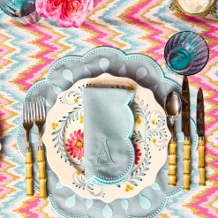 Pink Flowers Starter Plates (Set of 4)