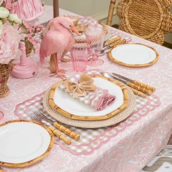 Pink Fluted Glassware (Set of 8)