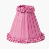 Pink Frilled Silk Lampshade (18cm)