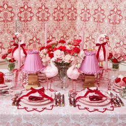 Pink Frilled Silk Lampshade (18cm)