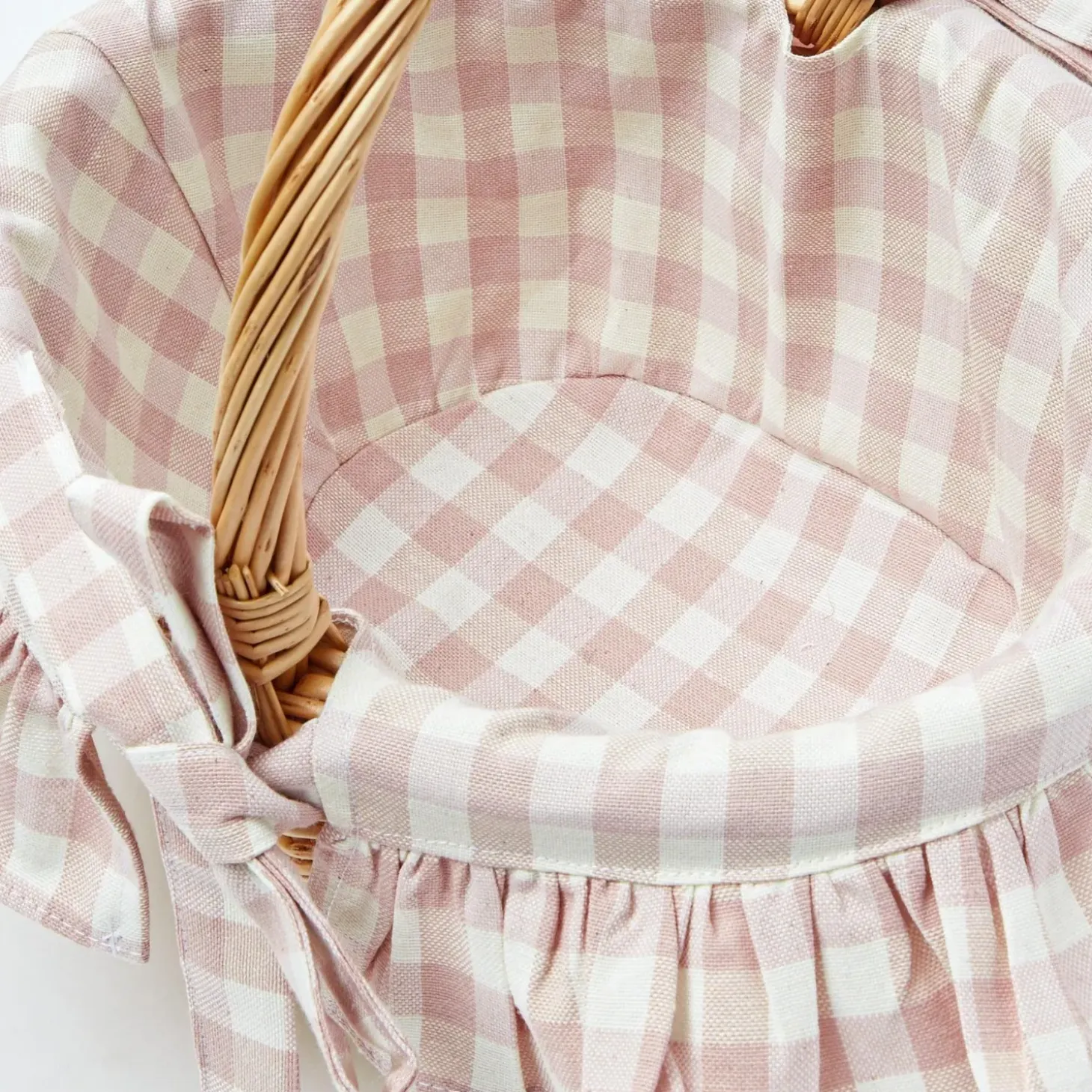 Pink Gingham Basket