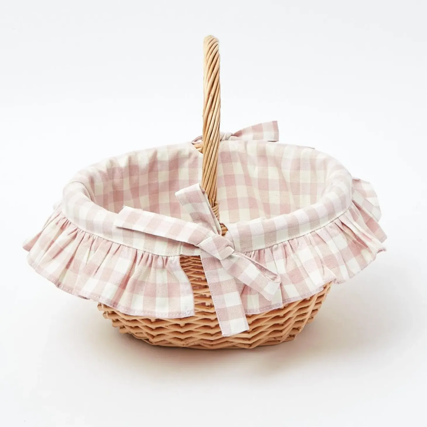 Pink Gingham Basket