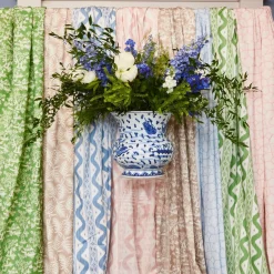 Pink Ikat Stripe Fabric