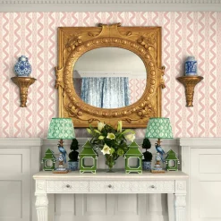 Pink Ikat Stripe Wallpaper