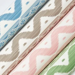 Pink Ikat Stripe Wallpaper