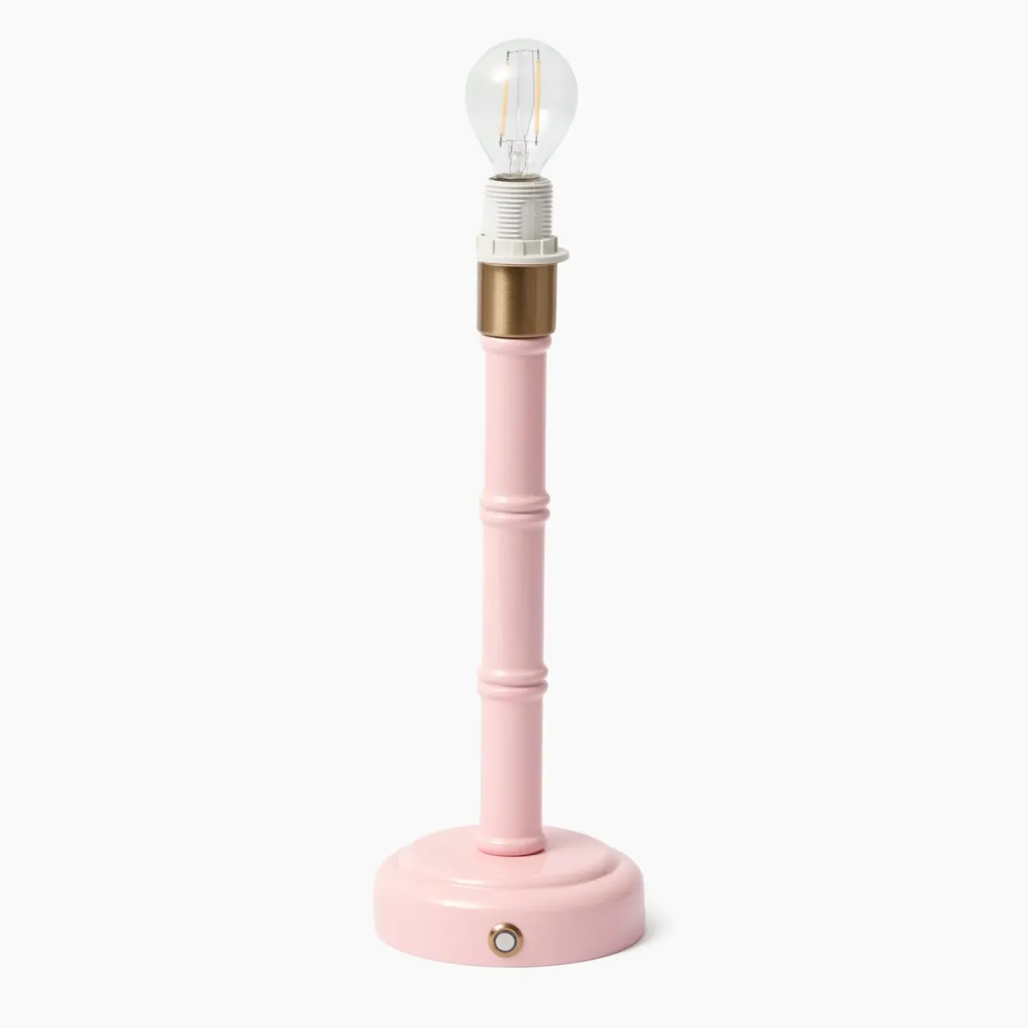 Pink Leonora Lacquer Rechargeable Lamp with Pink Ikat Bow Shade (18cm)