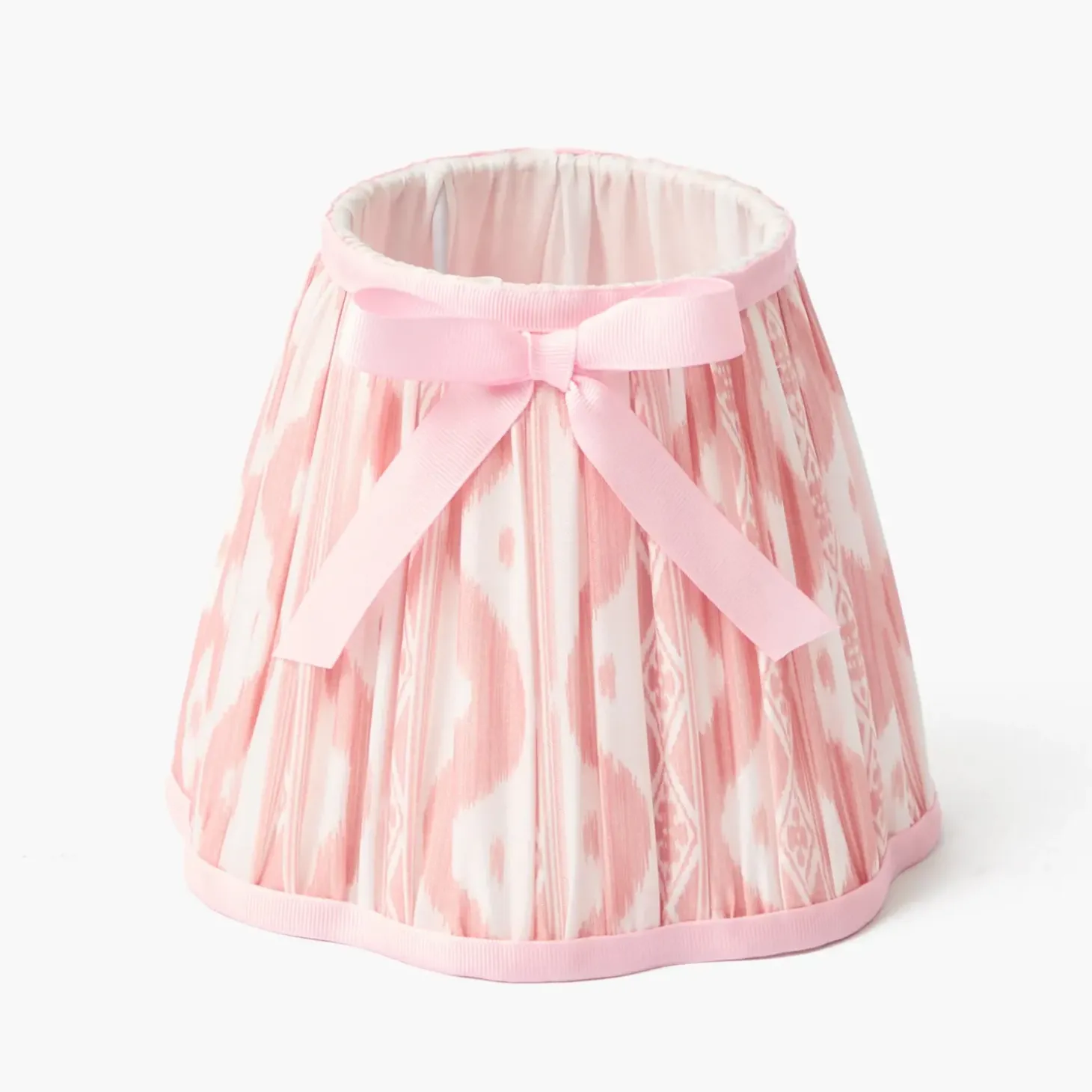 Pink Leonora Lacquer Rechargeable Lamp with Pink Ikat Bow Shade (18cm)