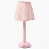 Pink Leonora Lacquer Rechargeable Lamp with Pink Lotus Shade (18cm)