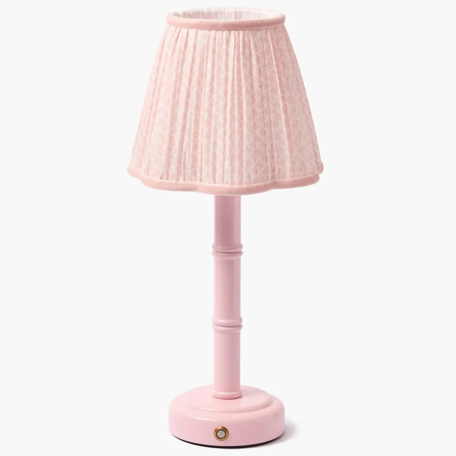 Pink Leonora Lacquer Rechargeable Lamp with Pink Lotus Shade (18cm)