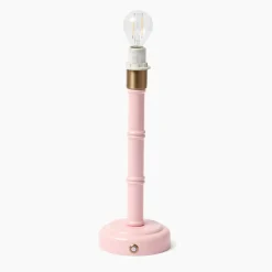 Pink Leonora Lacquer Rechargeable Lamp with Pink Lotus Shade (18cm)