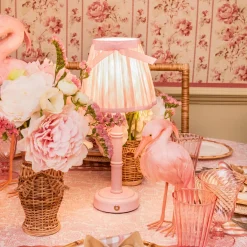 Pink Leonora Lacquer Rechargeable Lamp
