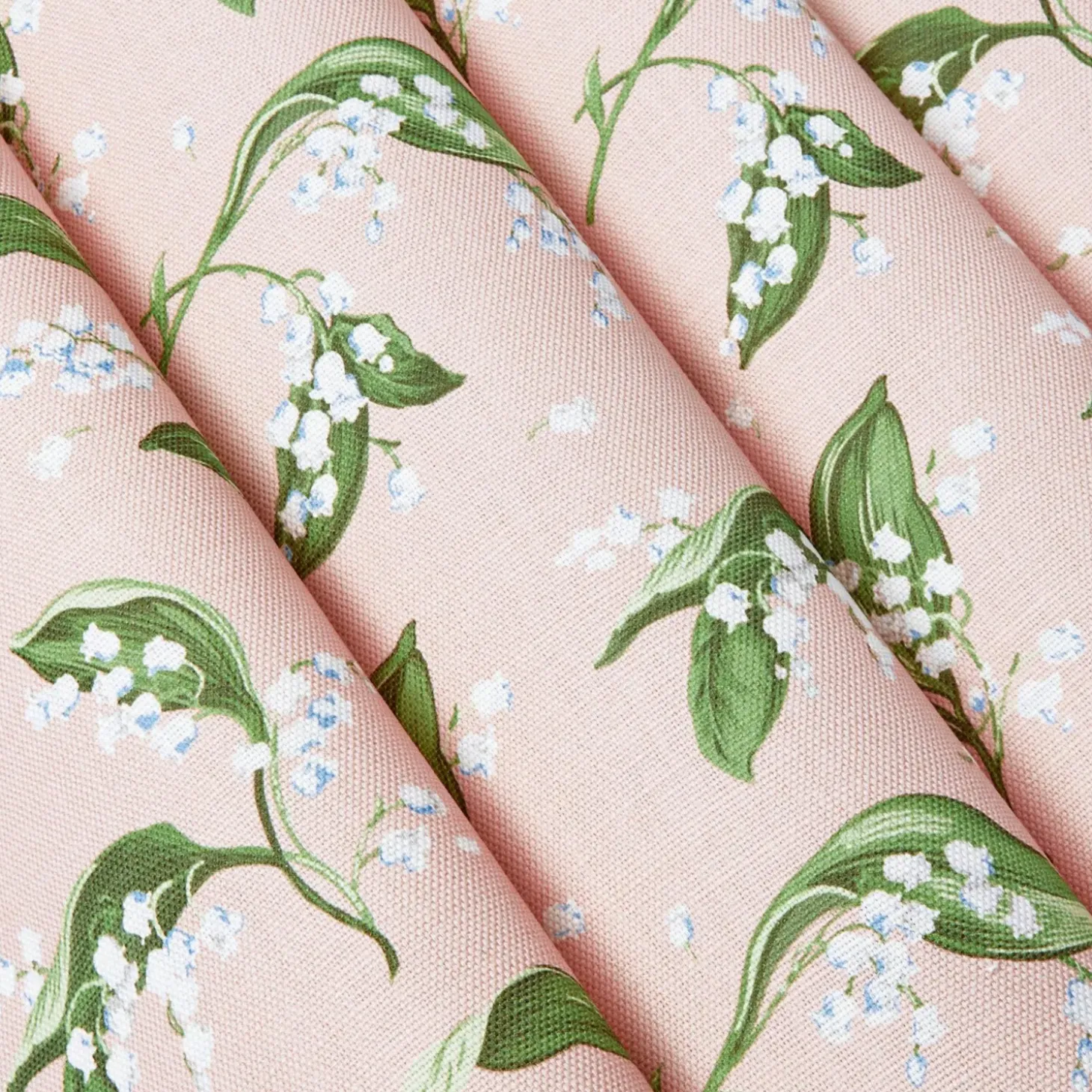 Pink Lily of the Valley Fabric