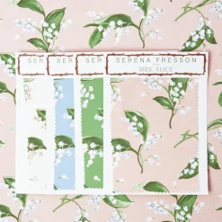 Pink Lily of the Valley Fabric
