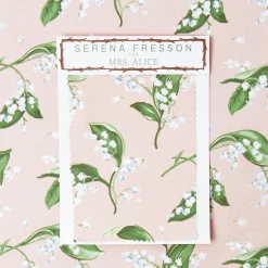 Pink Lily of the Valley Fabric