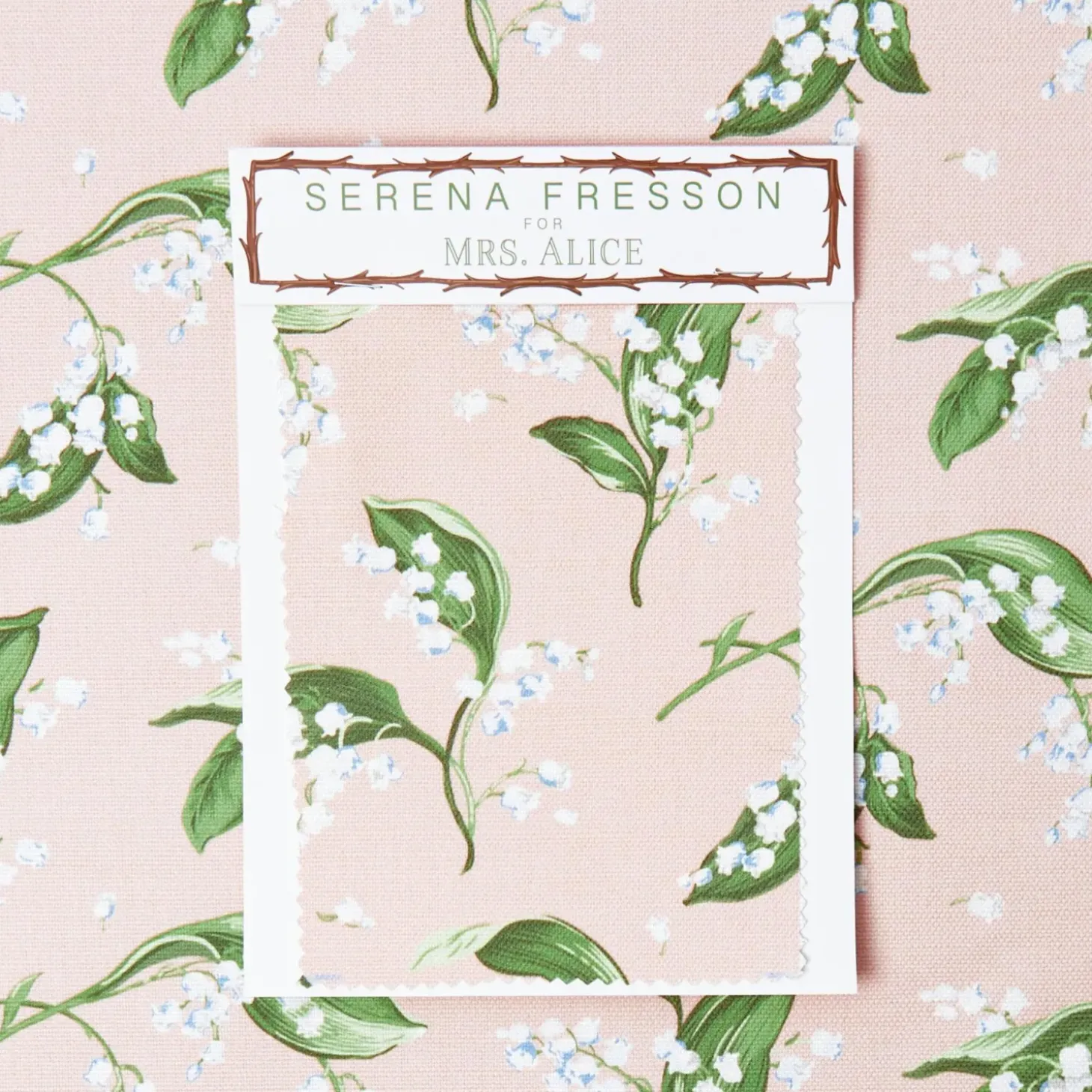 Pink Lily of the Valley Fabric