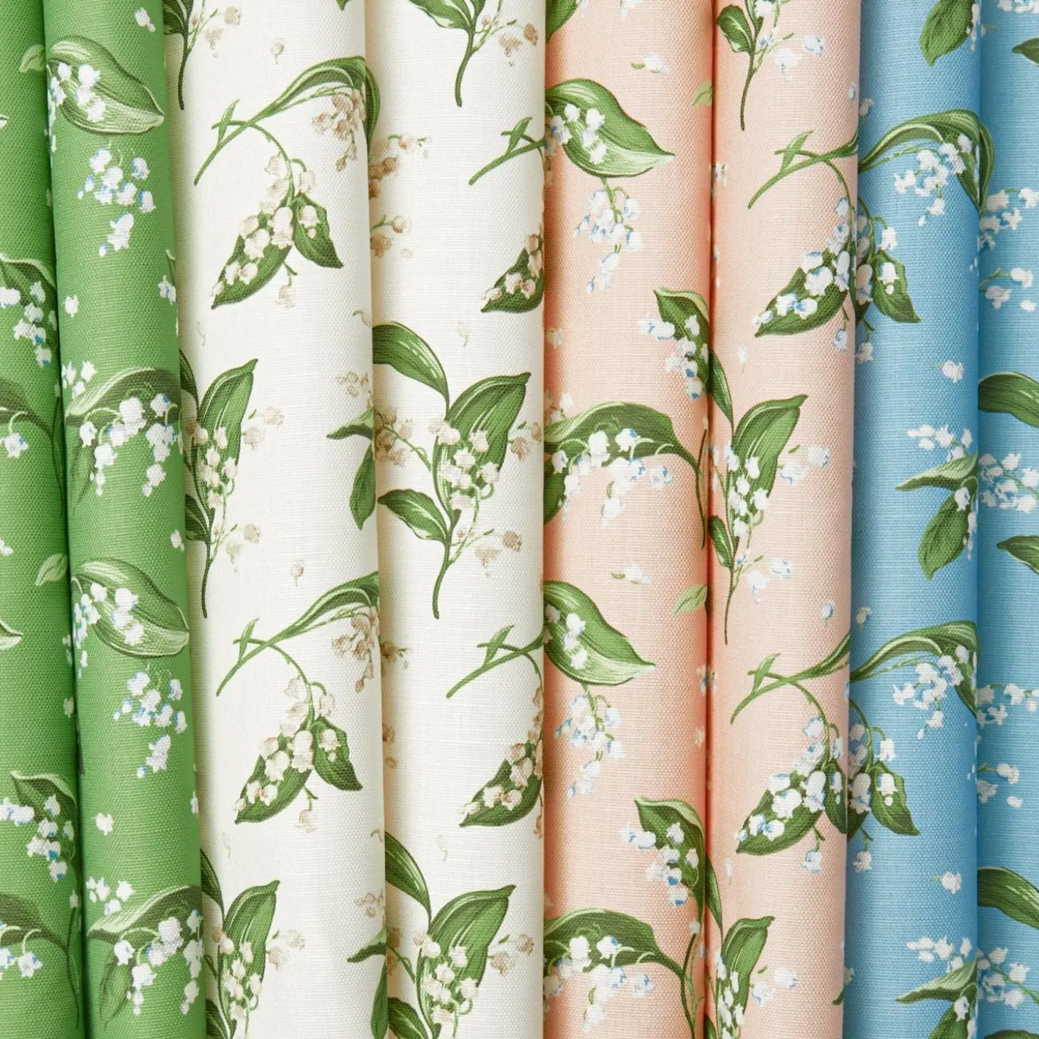 Pink Lily of the Valley Fabric