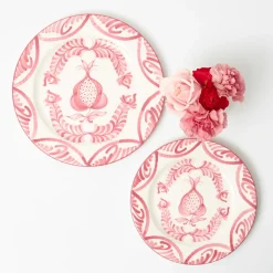 Pink Melograno Dinner & Starter Plates (Set of 8)