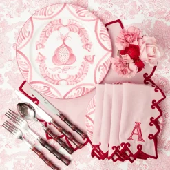 Pink Melograno Dinner & Starter Plates (Set of 8)