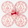 Pink Melograno Starter Plates (Set of 4)