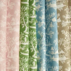 Pink Pagoda Garden Fabric