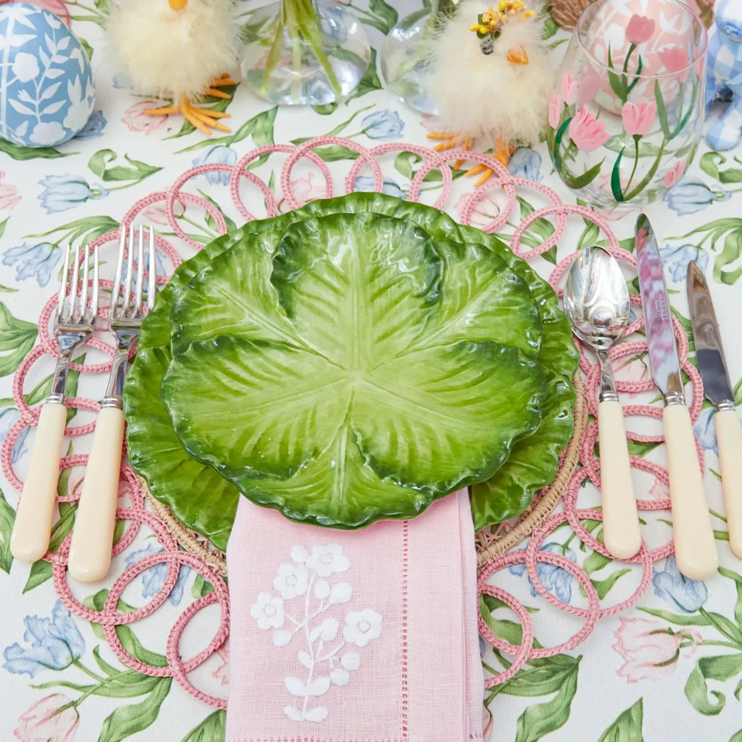 Pink Pia Woven Placemats (Set of 4)