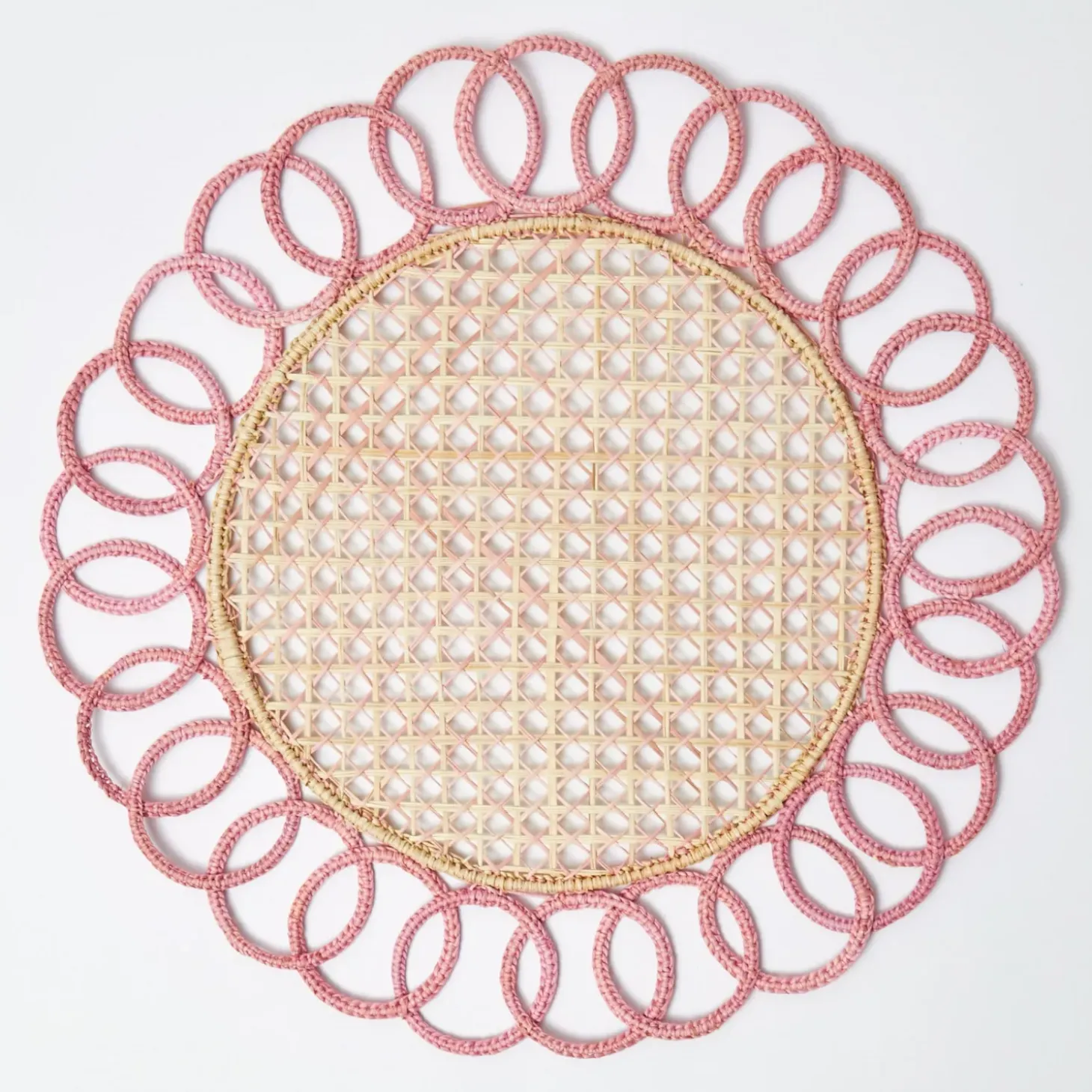 Pink Pia Woven Placemats (Set of 4)