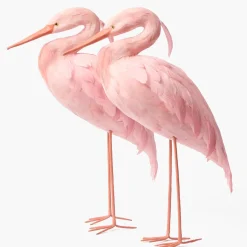 Pink Saskia Stork (Pair) - 60cm