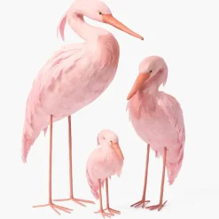 Pink Saskia Stork (Pair) - 60cm