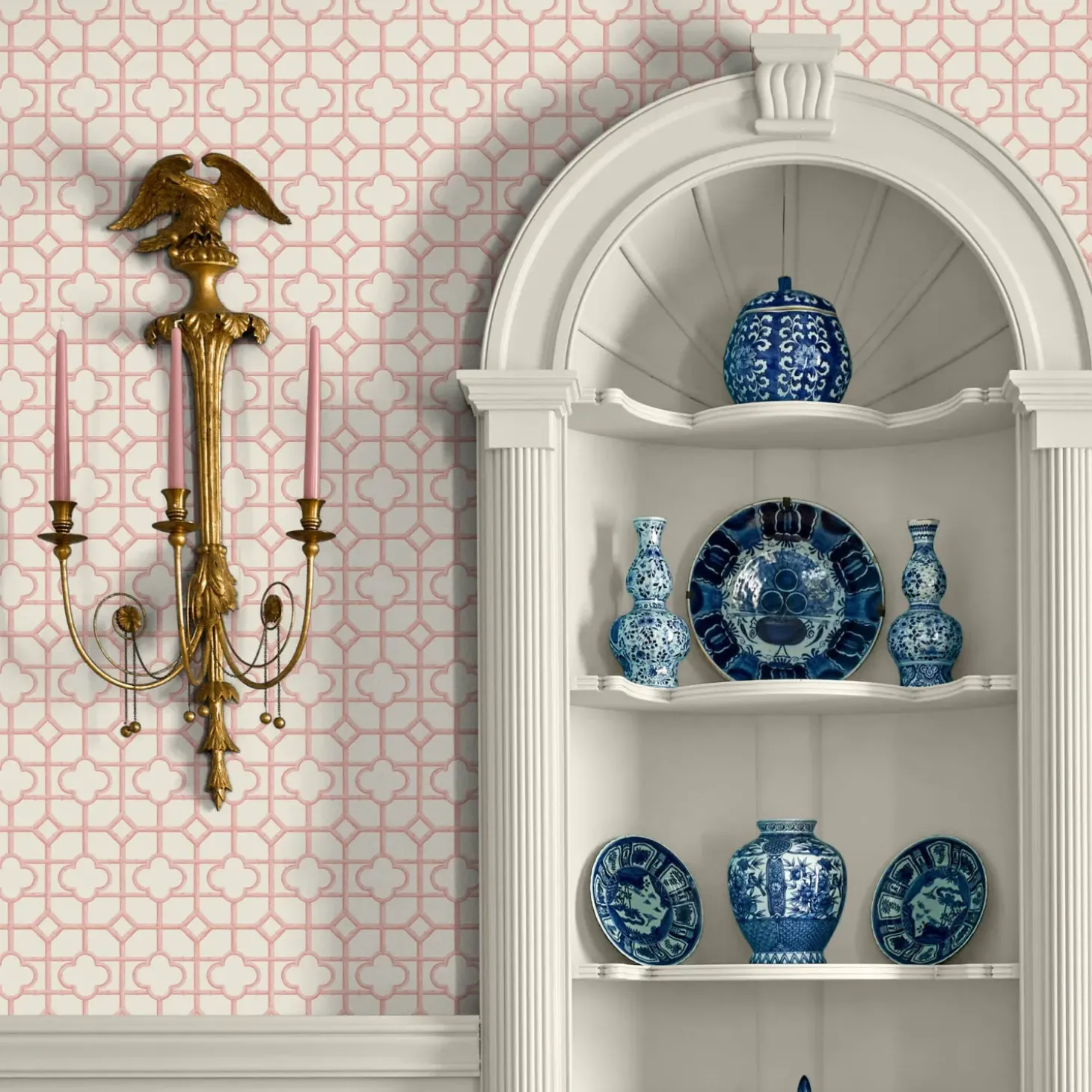 Pink Shaded Bamboo Wallpaper