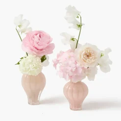 Pink Swirl Bud Vases (Set of 2)