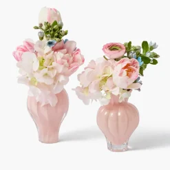 Pink Swirl Bud Vases (Set of 2)
