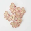 Pink Wicker Napkin Bow (Set of 4)