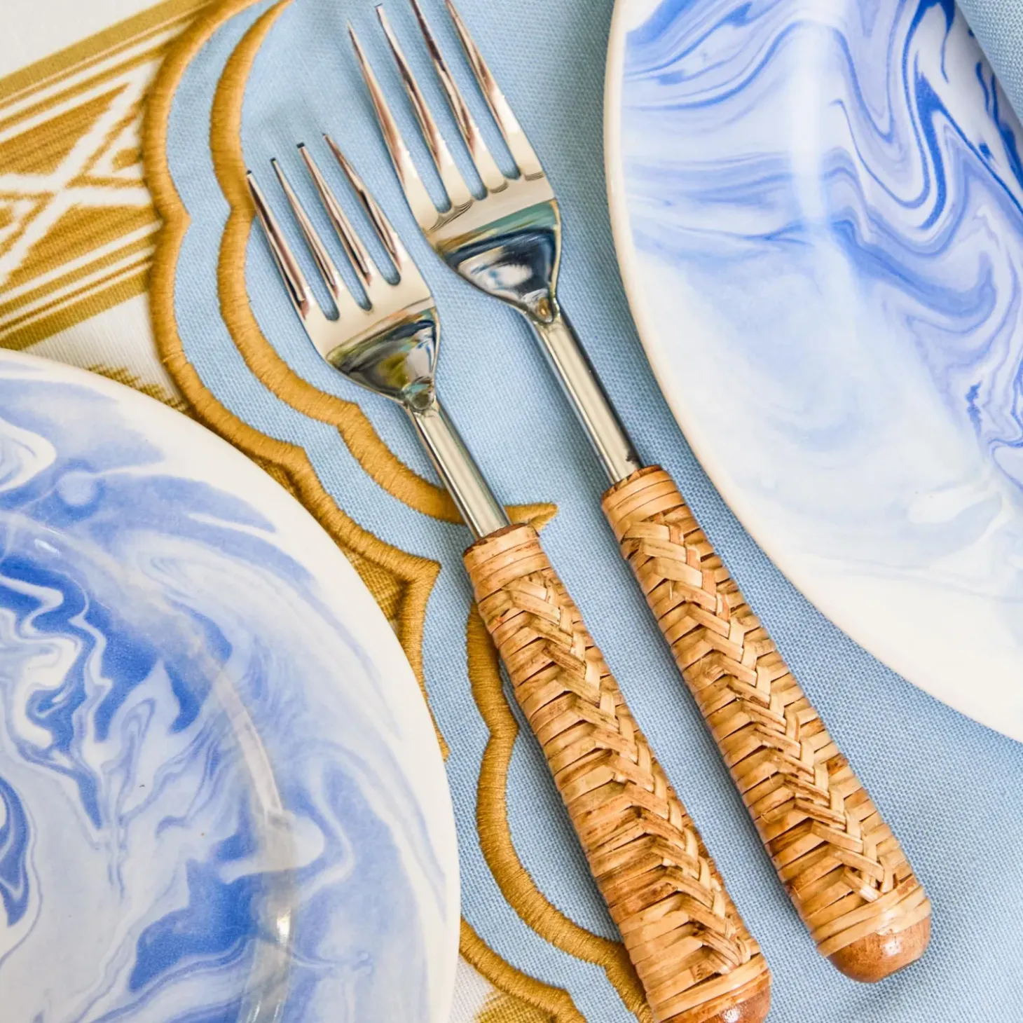 Plaited Rattan Cutlery (5 Piece)