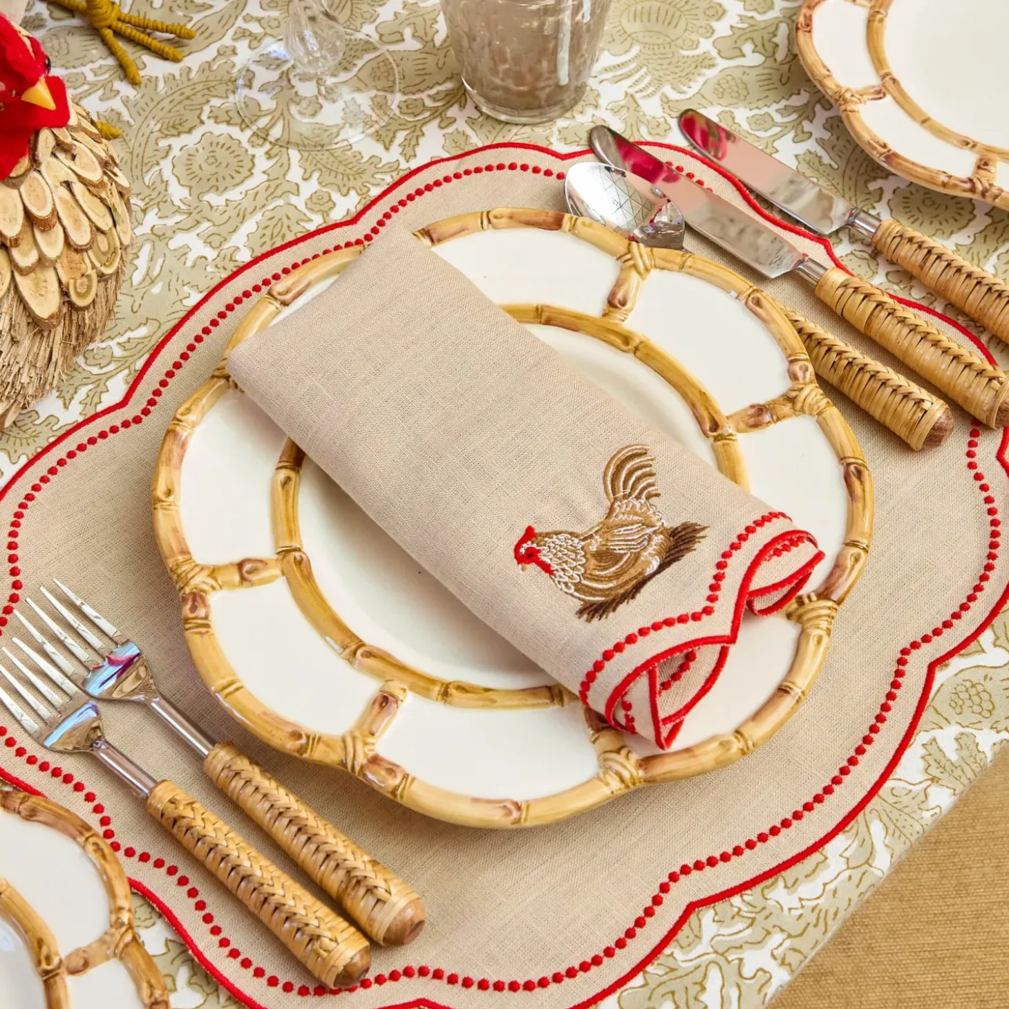 Plaited Rattan Cutlery (5 Piece)