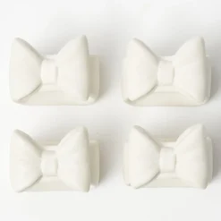Porcelain Bow Napkin Rings (Set of 4)
