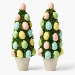 Potted Pastel Easter Egg Tree (Pair)