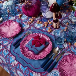 Purple Glass Lantern Tea Light Holder (Pair) - 18cm