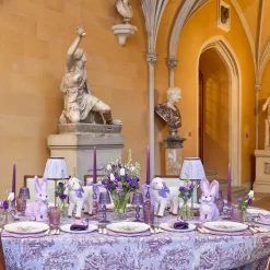 Purple Tulip Dinner & Starter Plates (Set of 8)